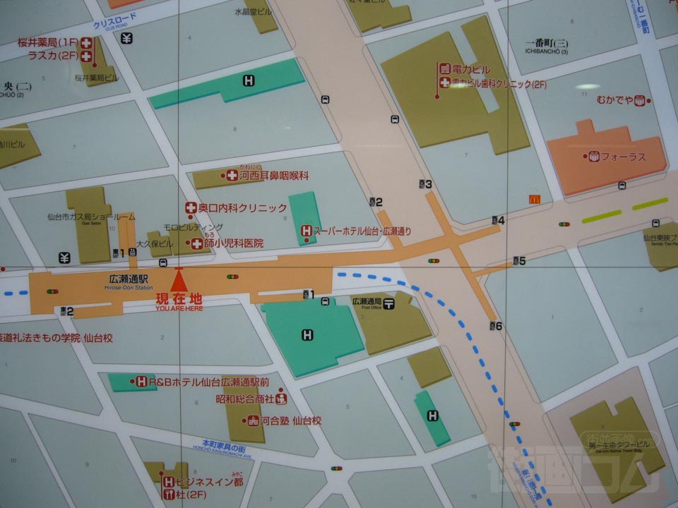広瀬通駅前周辺MAP