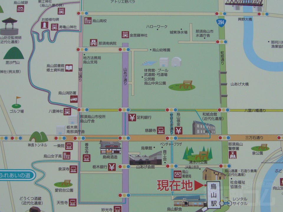 烏山中心市街地MAP