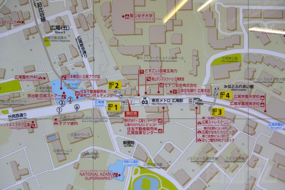 広尾駅周辺MAP