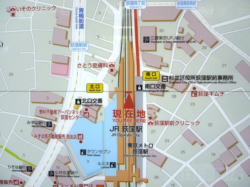 荻窪駅前周辺MAP