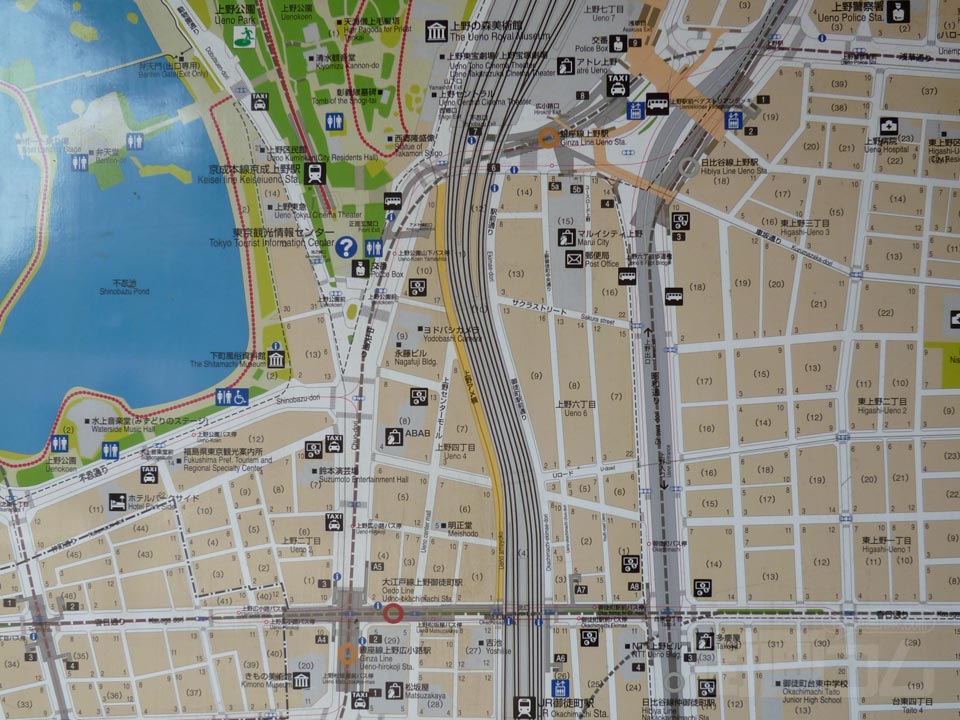 上野・御徒町駅周辺MAP