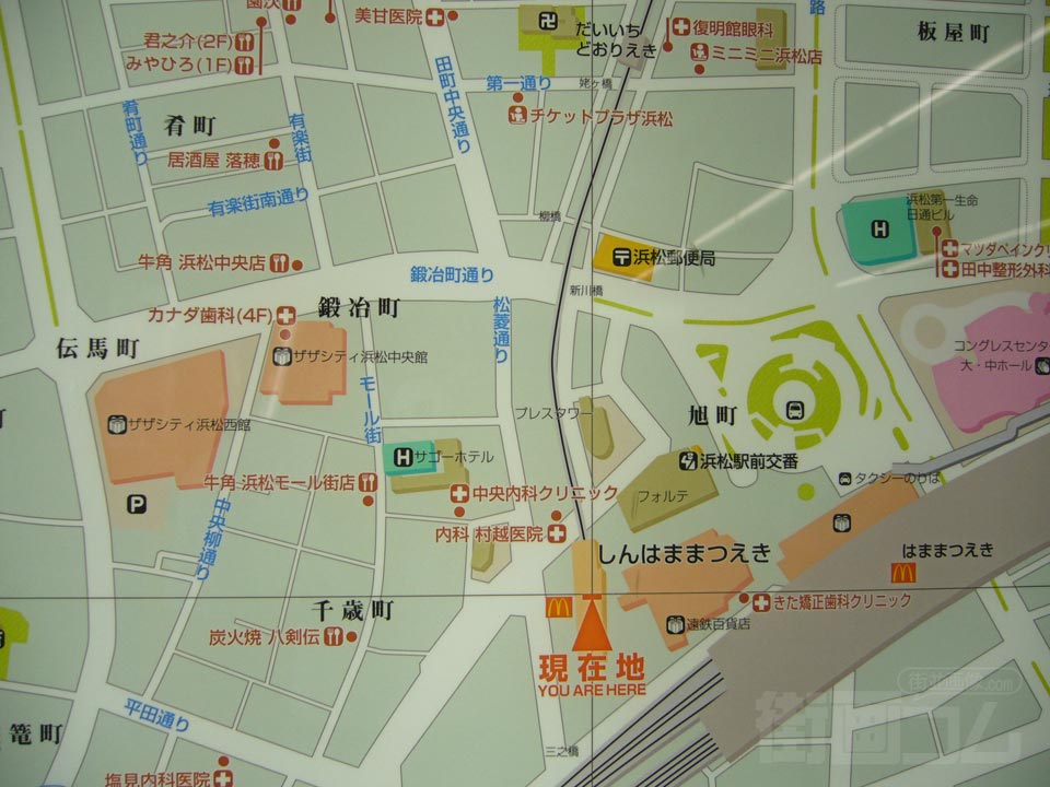 浜町駅・新浜松駅・第一通り駅周辺MAP