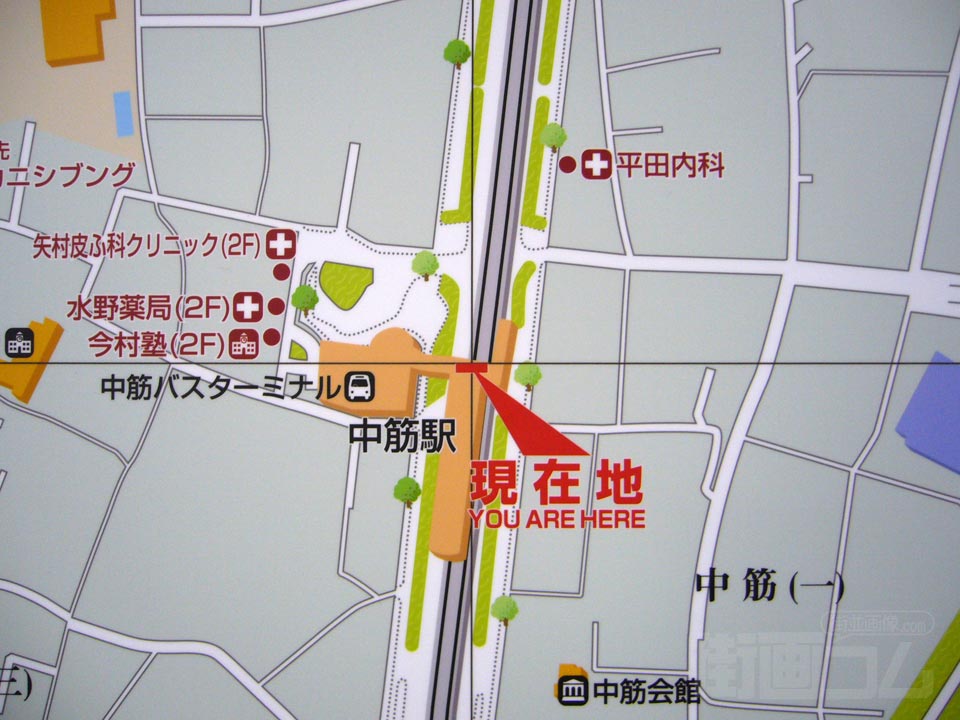 中筋駅前周辺MAP