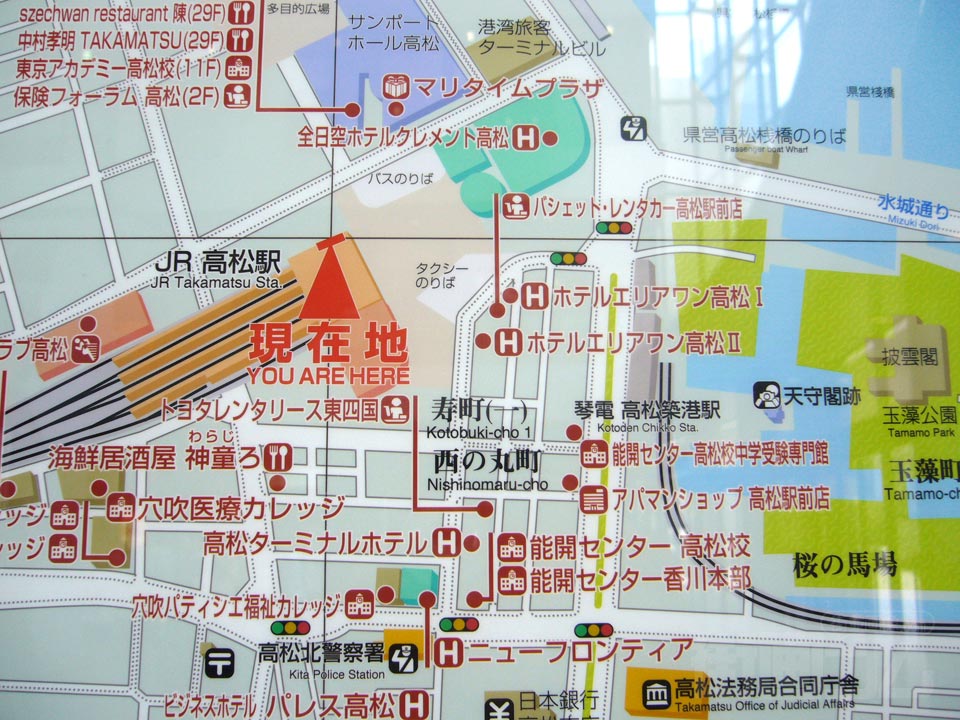 高松駅・高松築港駅周辺MAP