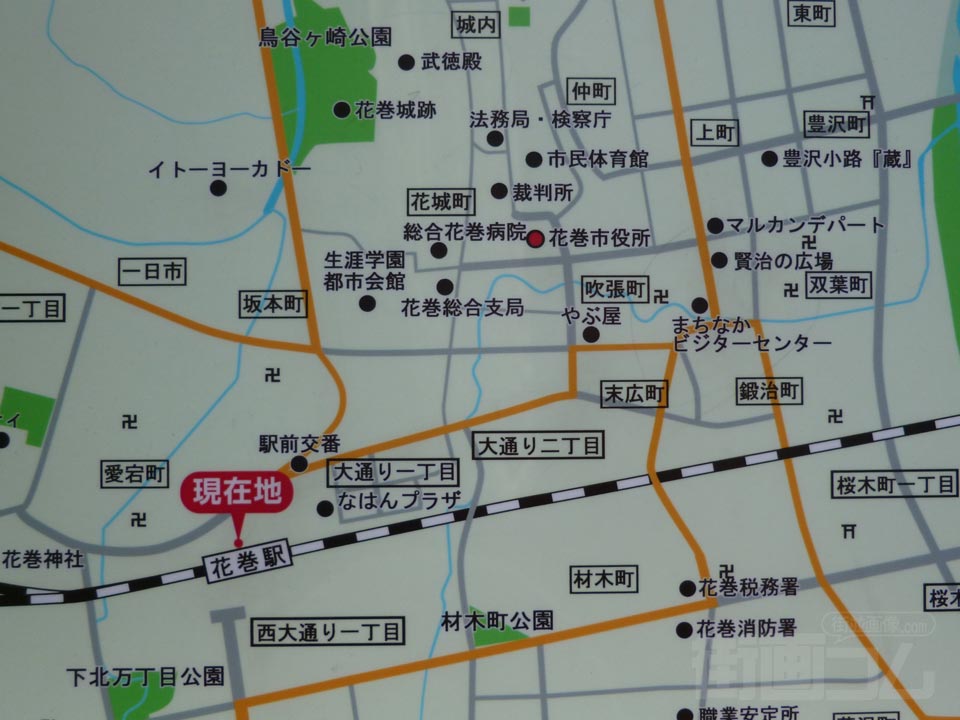 花巻駅周辺MAP