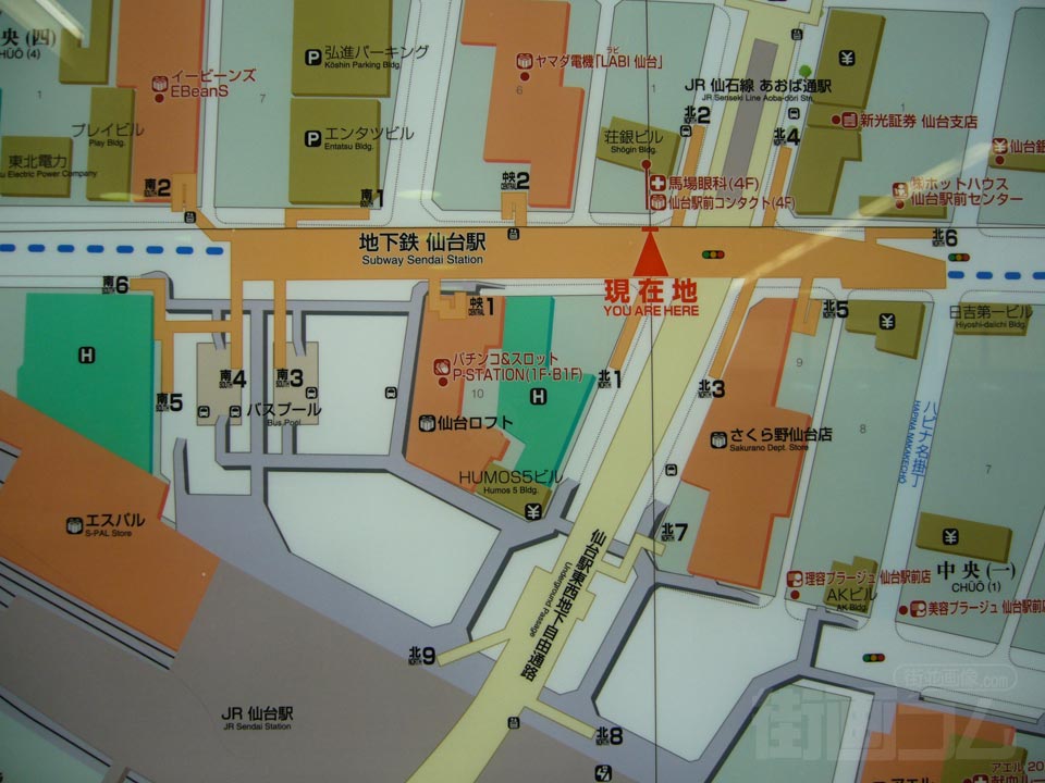 仙台駅・あおば通駅周辺MAP