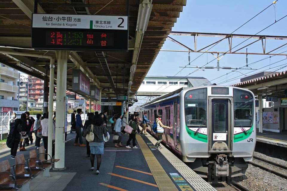 JR南仙台駅ホーム(東北本線)