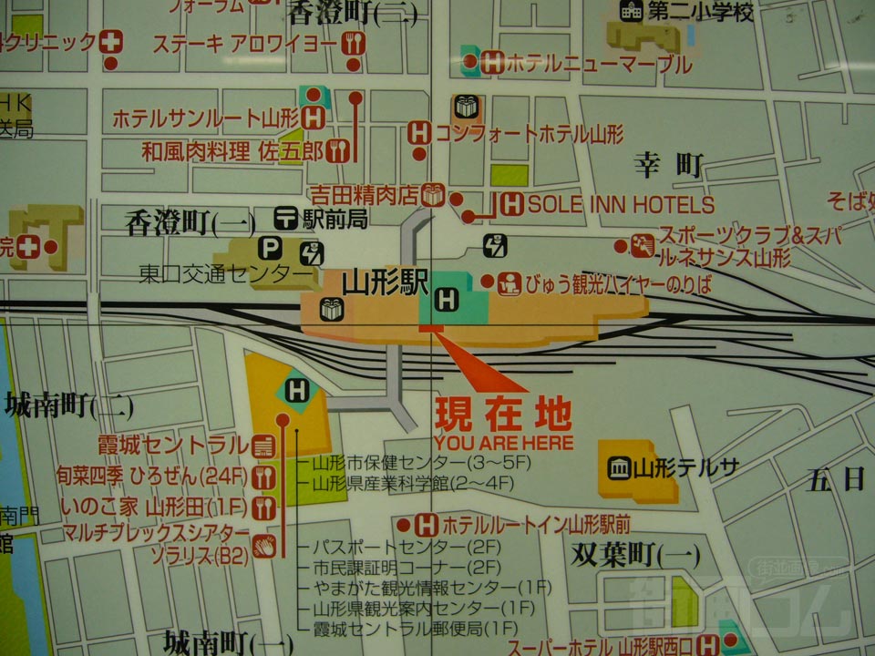 JR山形駅前周辺MAP
