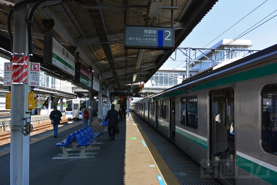 JR友部駅ホーム(JR常磐線)