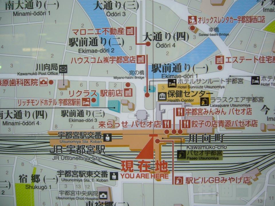 JR宇都宮駅周辺MAP