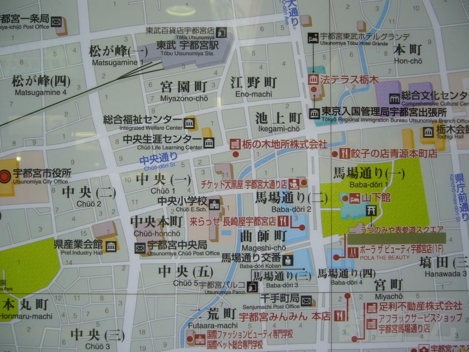 東武宇都宮駅周辺MAP