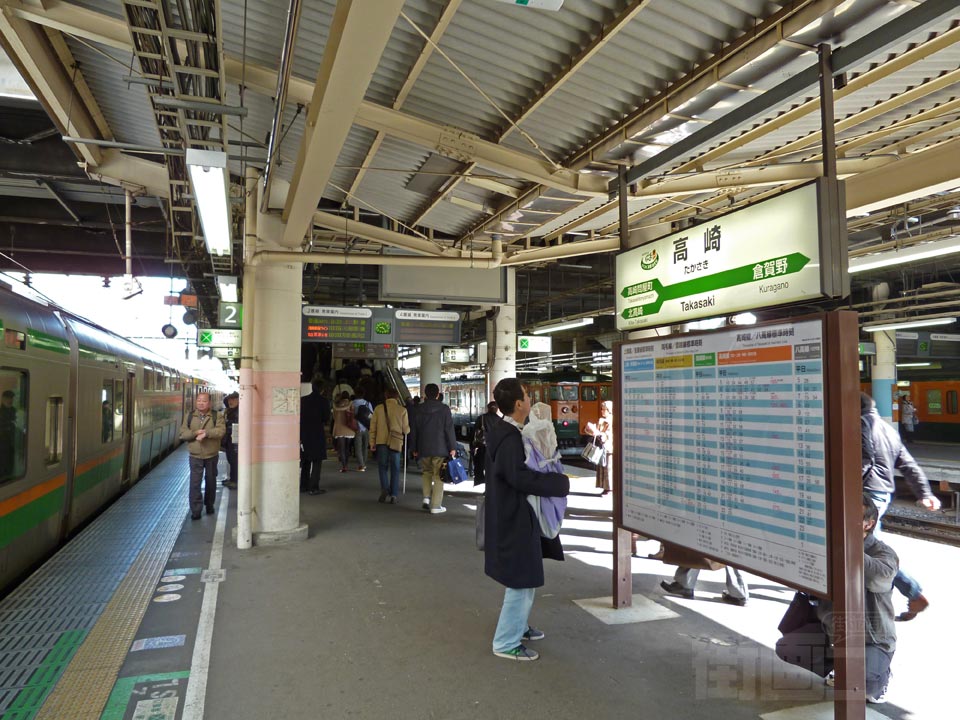 JR高崎駅ホーム(JR高崎線・JR上越線・JR信越本線)写真画像