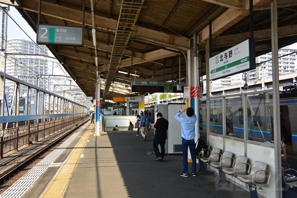 JR北与野駅ホーム(JR埼京線)