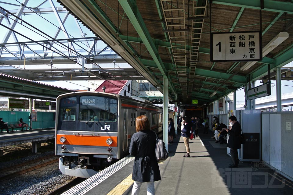 JR新三郷駅ホーム(JR武蔵野線)