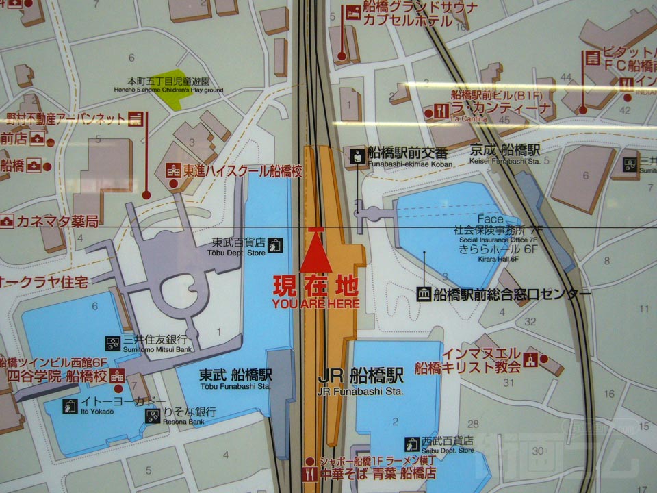 船橋駅前周辺MAP