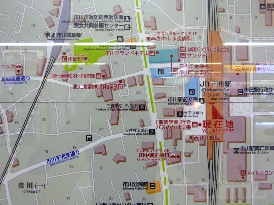 市川駅周辺MAP