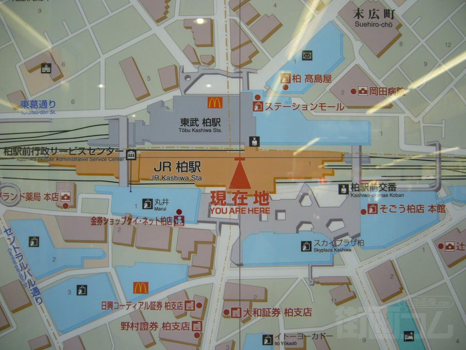JR・東武柏駅前周辺MAP