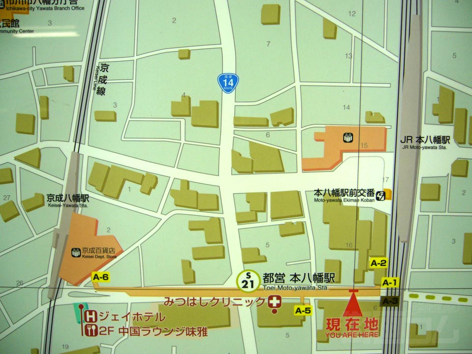 本八幡駅前MAP