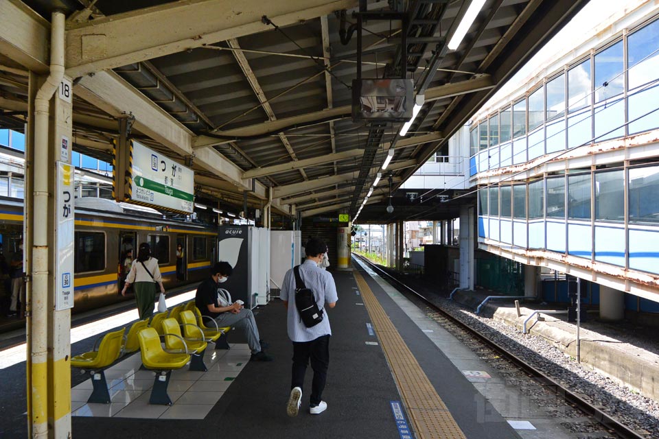 JR都賀駅ホーム(JR総武本線)