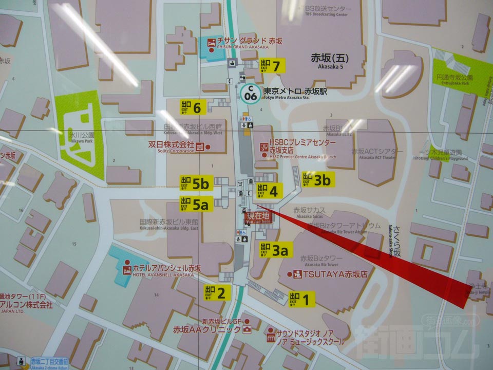 赤坂駅前周辺MAP