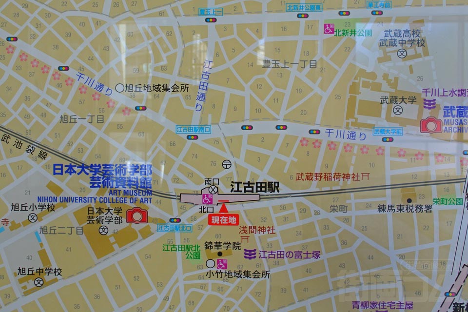江古田駅周辺MAP