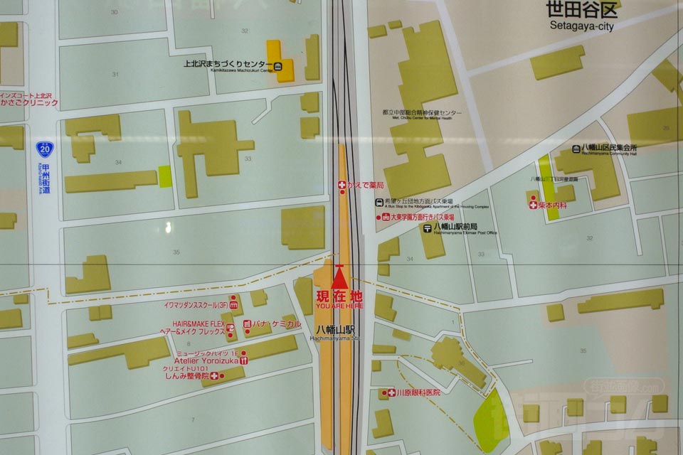 八幡山駅周辺MAP