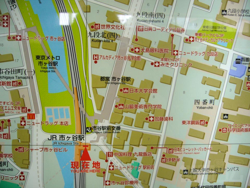 市ヶ谷駅前MAP