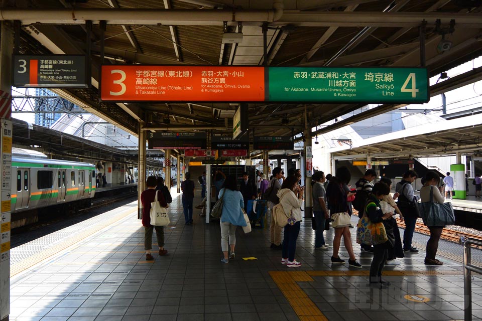 JR池袋駅ホーム(JR埼京線・JR湘南新宿ライン)