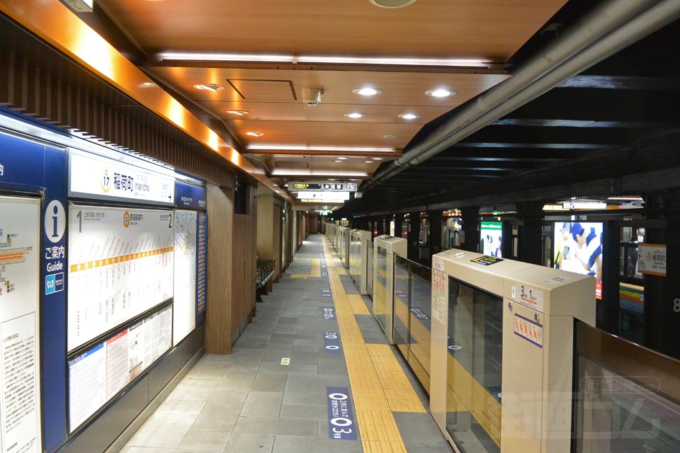 東京メトロ稲荷町駅ホーム(銀座線)
