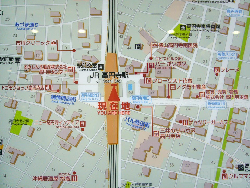 JR高円寺駅前周辺MAP