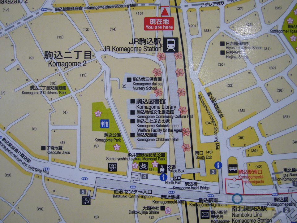 JR・東京メトロ駒込駅前周辺MAP