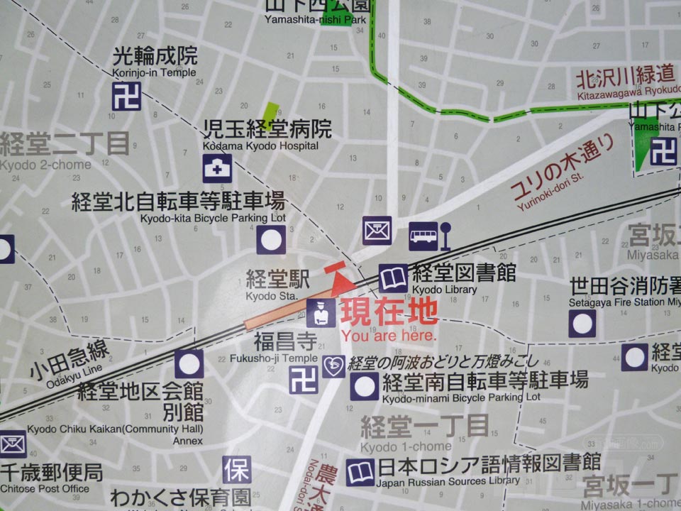 経堂駅周辺MAP