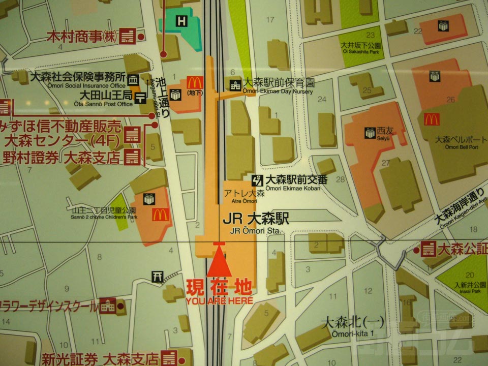 JR大森駅前MAP