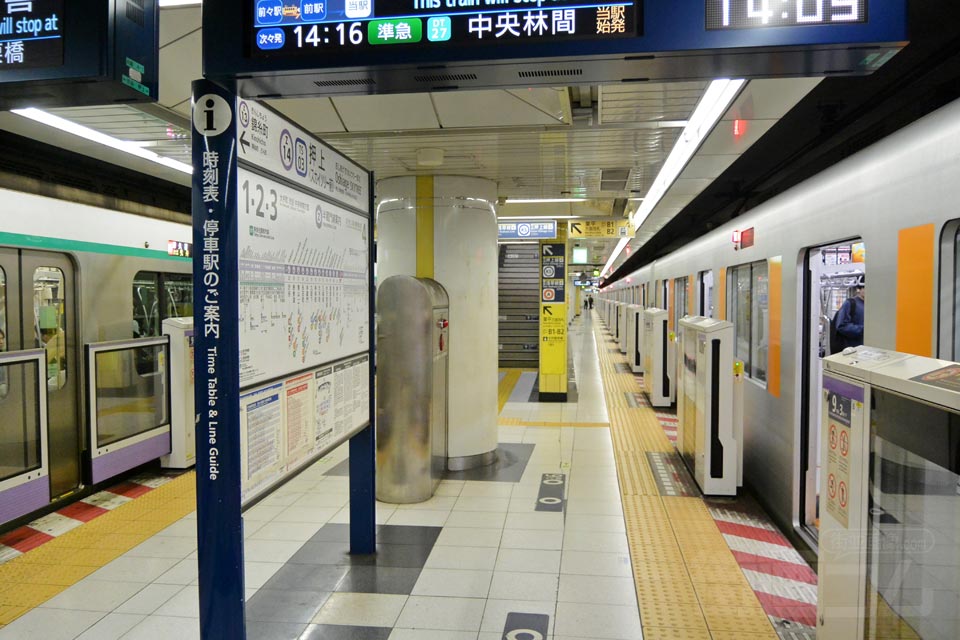東武・東京メトロ押上駅ホーム