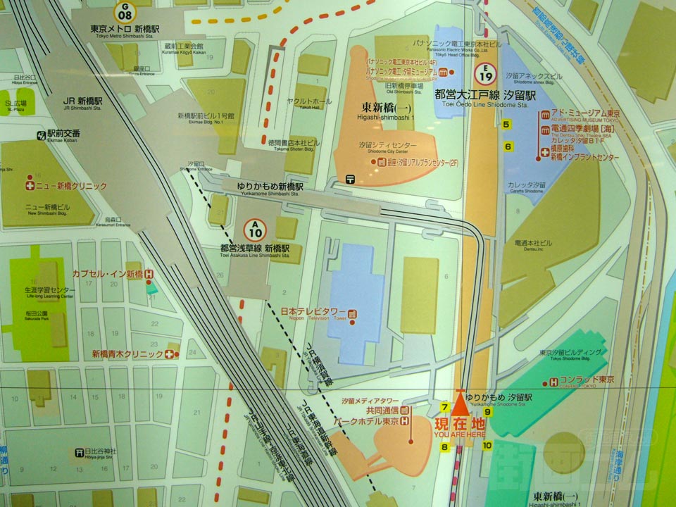 汐留駅前周辺MAP
