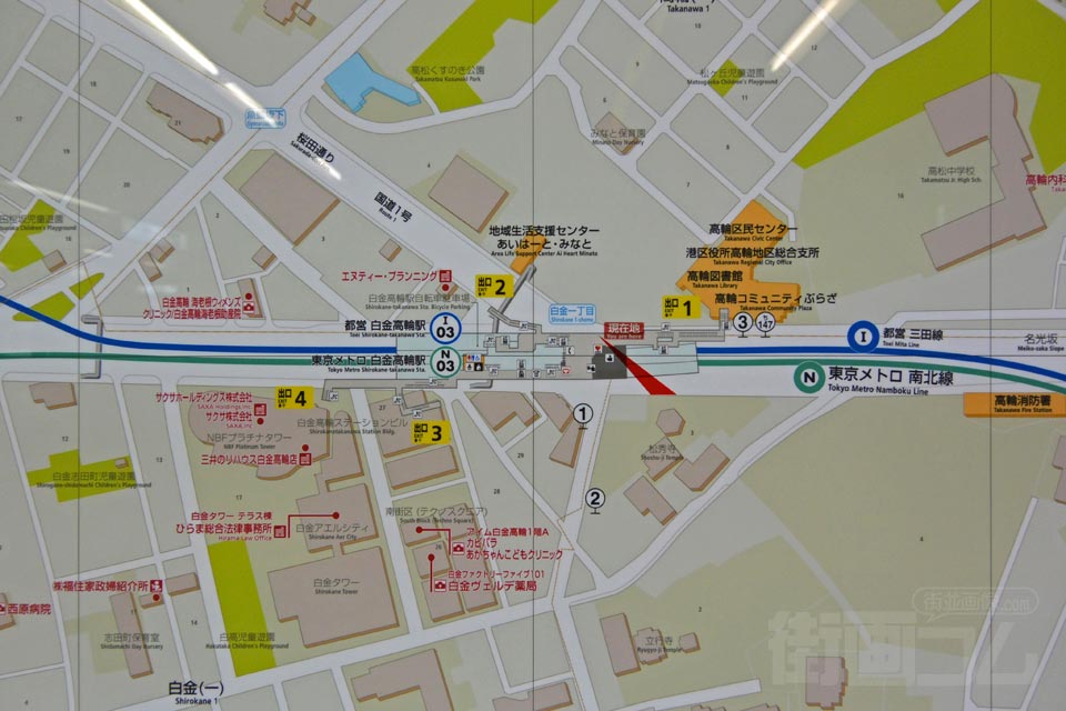 白金高輪駅周辺MAP