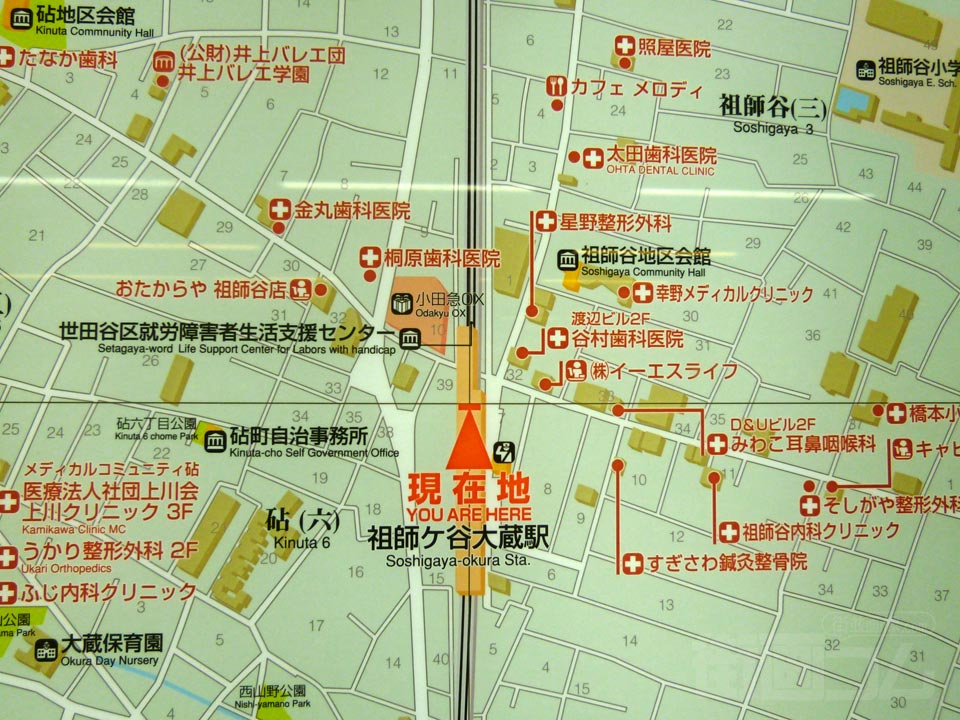 祖師ヶ谷大蔵駅周辺MAP写真画像