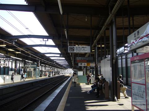 京王北野駅ホーム(京王線・高尾線)写真画像