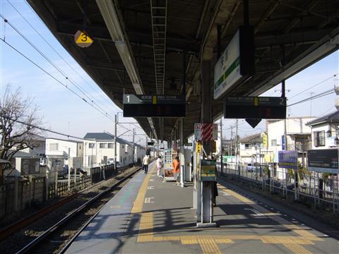 JR矢川駅ホーム(JR南武線)写真画像