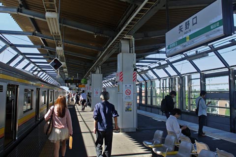 JR矢野口駅ホーム(JR南武線)写真画像