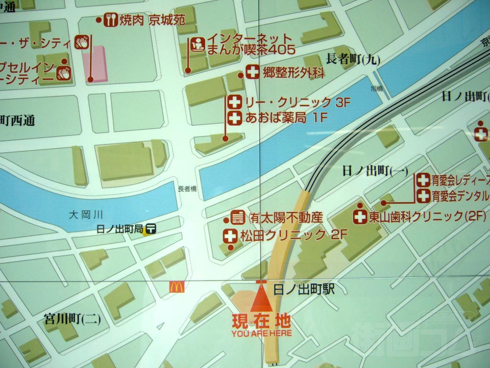 日ノ出町駅前MAP