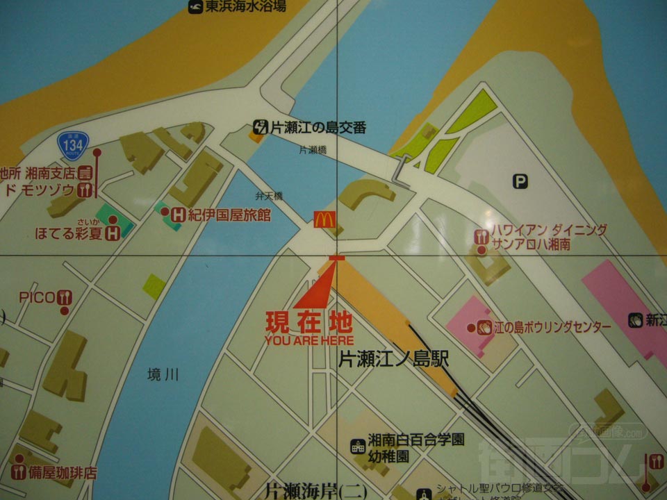 小田急片瀬江ノ島駅周辺MAP