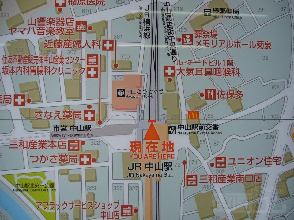 中山駅前周辺MAP