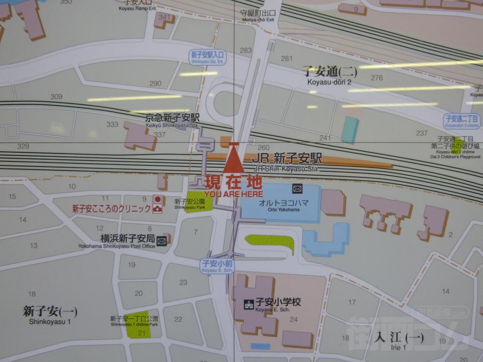 新子安駅周辺MAP