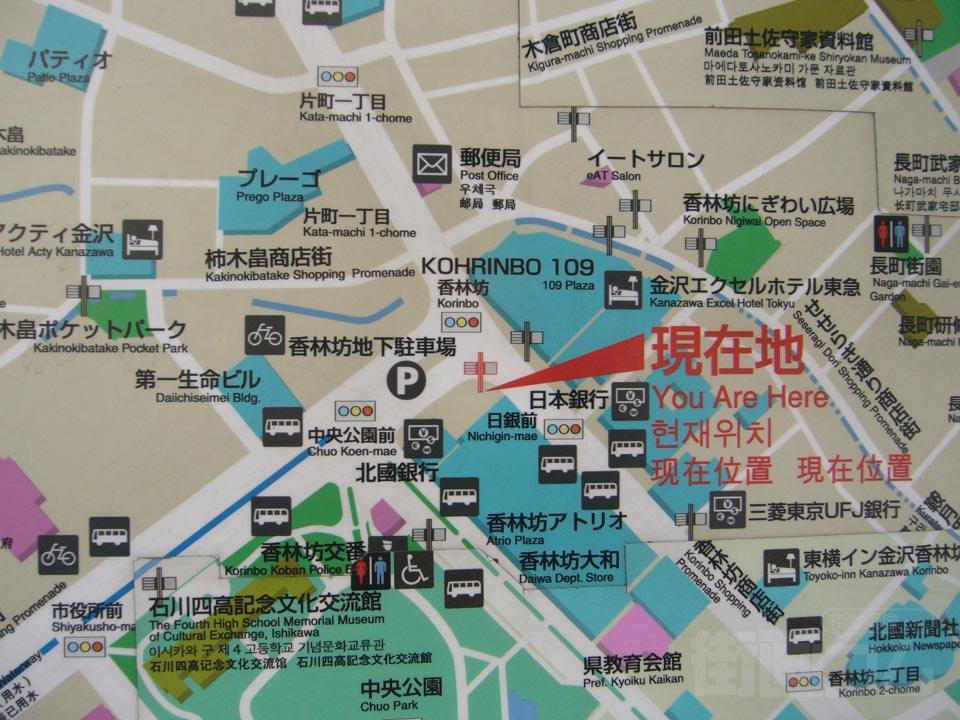 香林坊周辺MAP