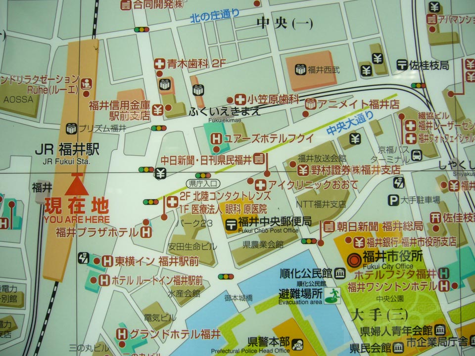 JR・えちぜん鉄道福井駅前周辺MAP