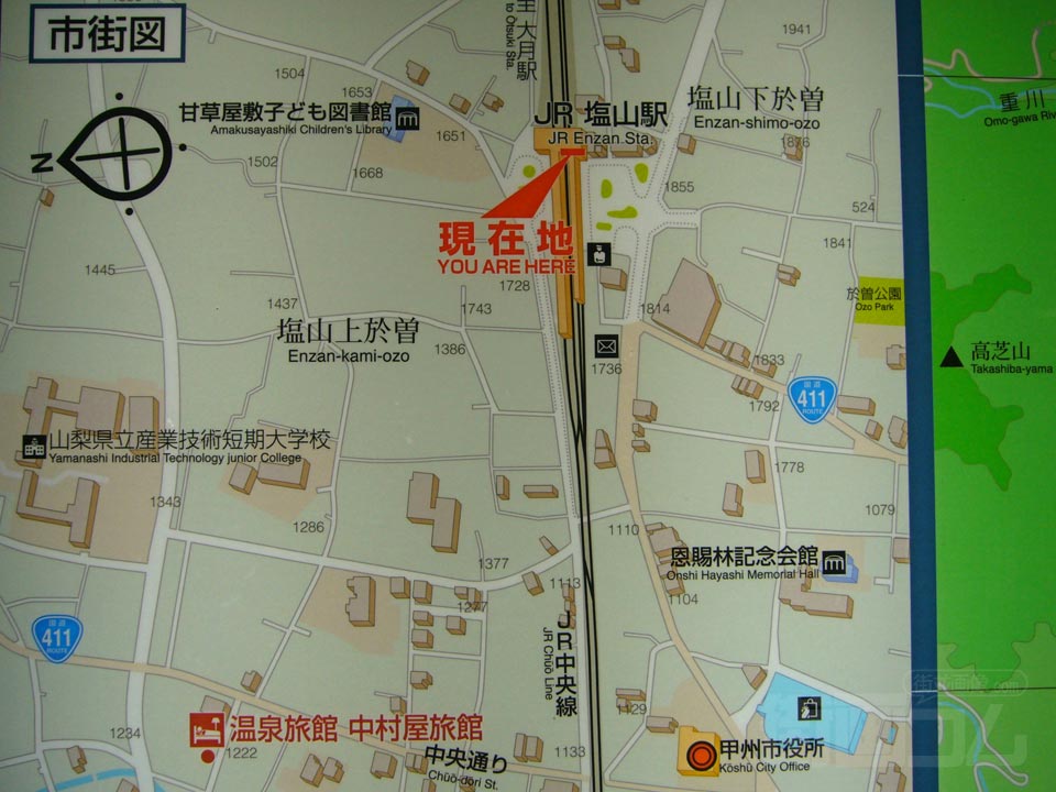 塩山駅周辺MAP