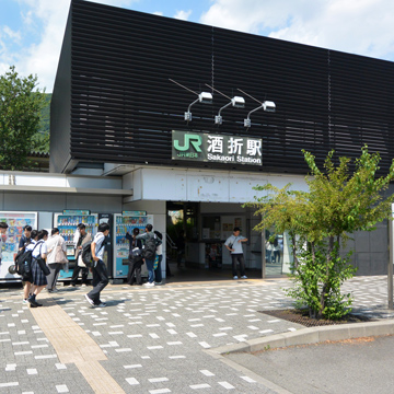 山梨県甲府市酒折駅周辺