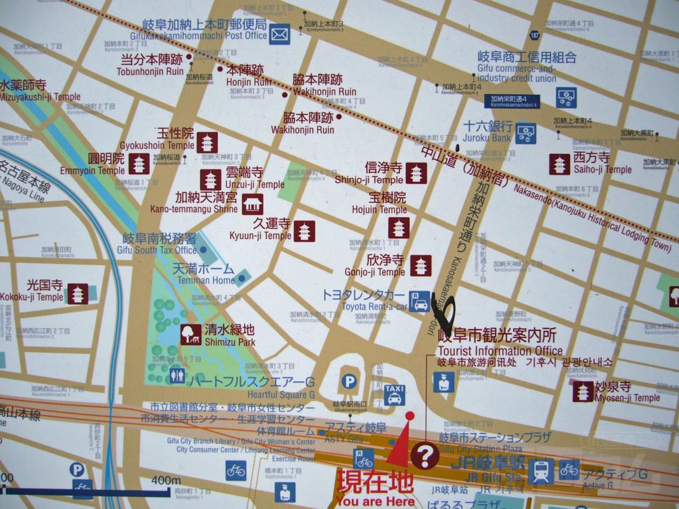岐阜駅南口(加納口)周辺MAP
