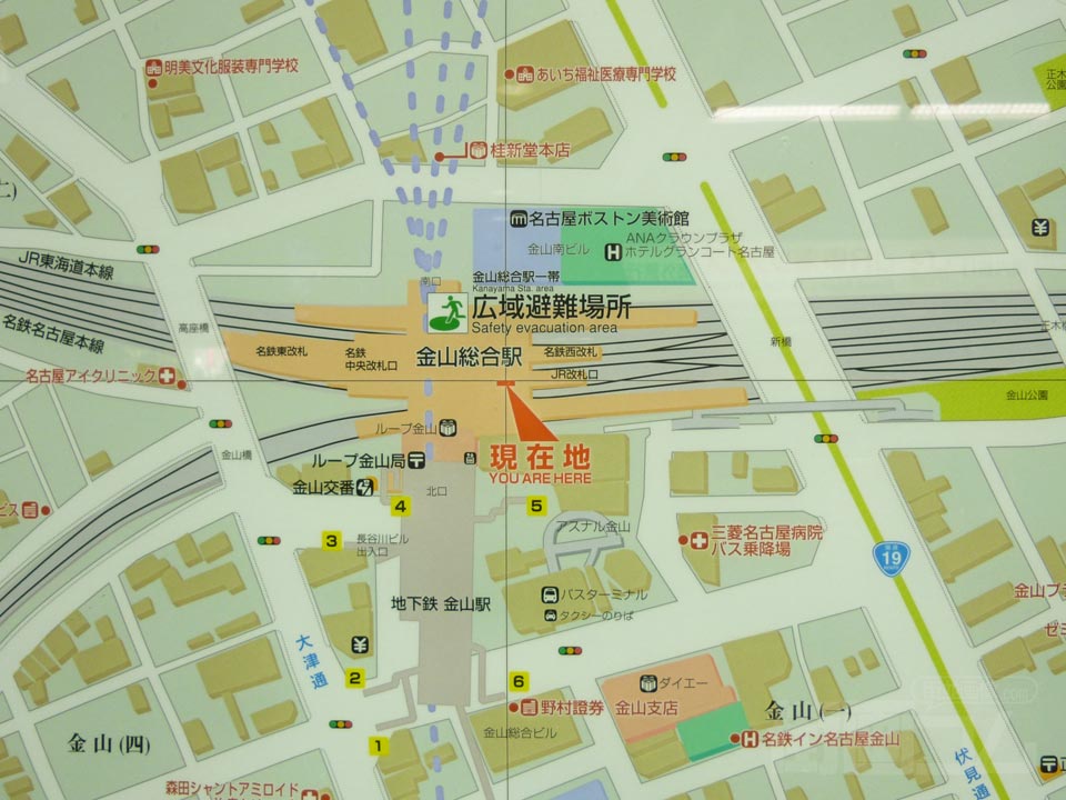 金山総合駅周辺MAP